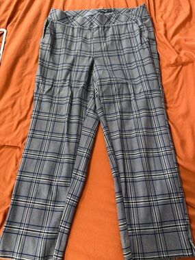 torrid Gray Plaid Womens Dress Pants with Navy Windowpane